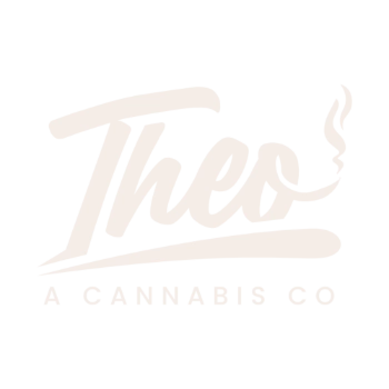 The official 2026 logo of Theo A Cannabis Co. in an off-white color
