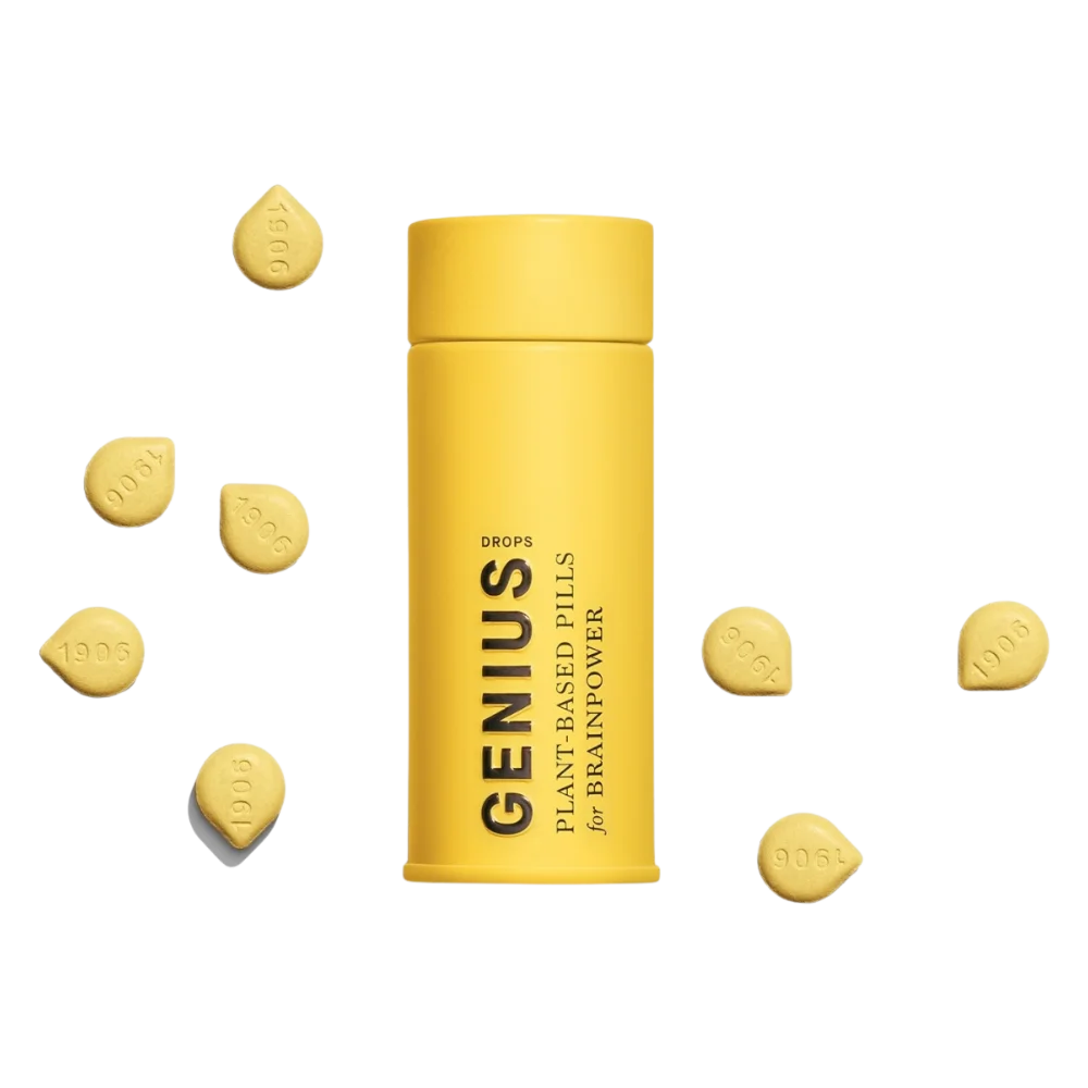 1906 Genius THC pills with caffeine theobromine fast acting cannabis tablets for focus and energy