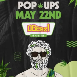 Theo Cannabis pop-up event May 8 featuring OGeez edibles brand from 4 to 6 PM at Franklin Park NJ dispensary