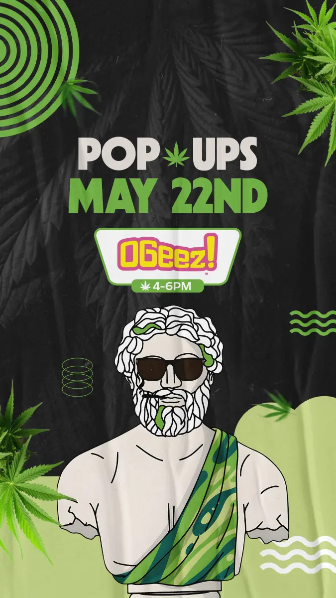 Theo Cannabis pop-up event May 8 featuring OGeez edibles brand from 4 to 6 PM at Franklin Park NJ dispensary