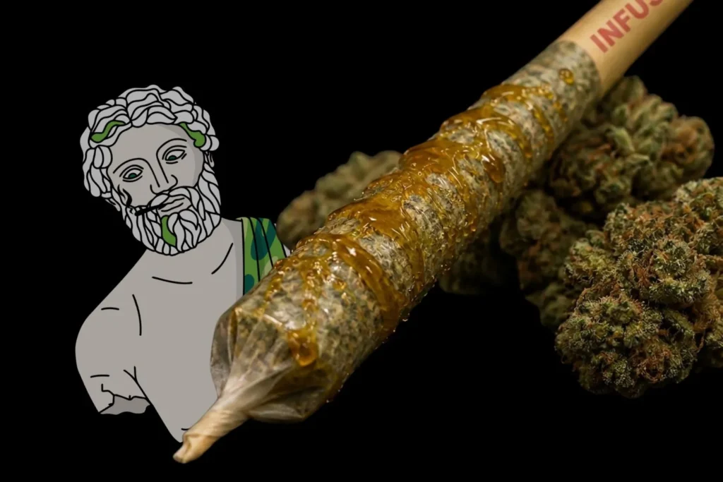 Infused pre-roll coated in live resin concentrate with cannabis flower — infused pre-rolls available in New Jersey