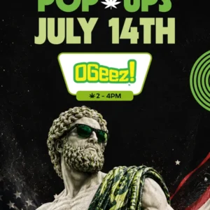 July 14th OGeez! edibles pop-up from 2 to 4 PM at Theo Cannabis dispensary in Franklin Park NJ