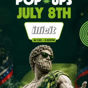 Illicit brand takes over Theo Cannabis in Franklin Park NJ with a July 8th pop-up, 1:30 to 3:30 PM