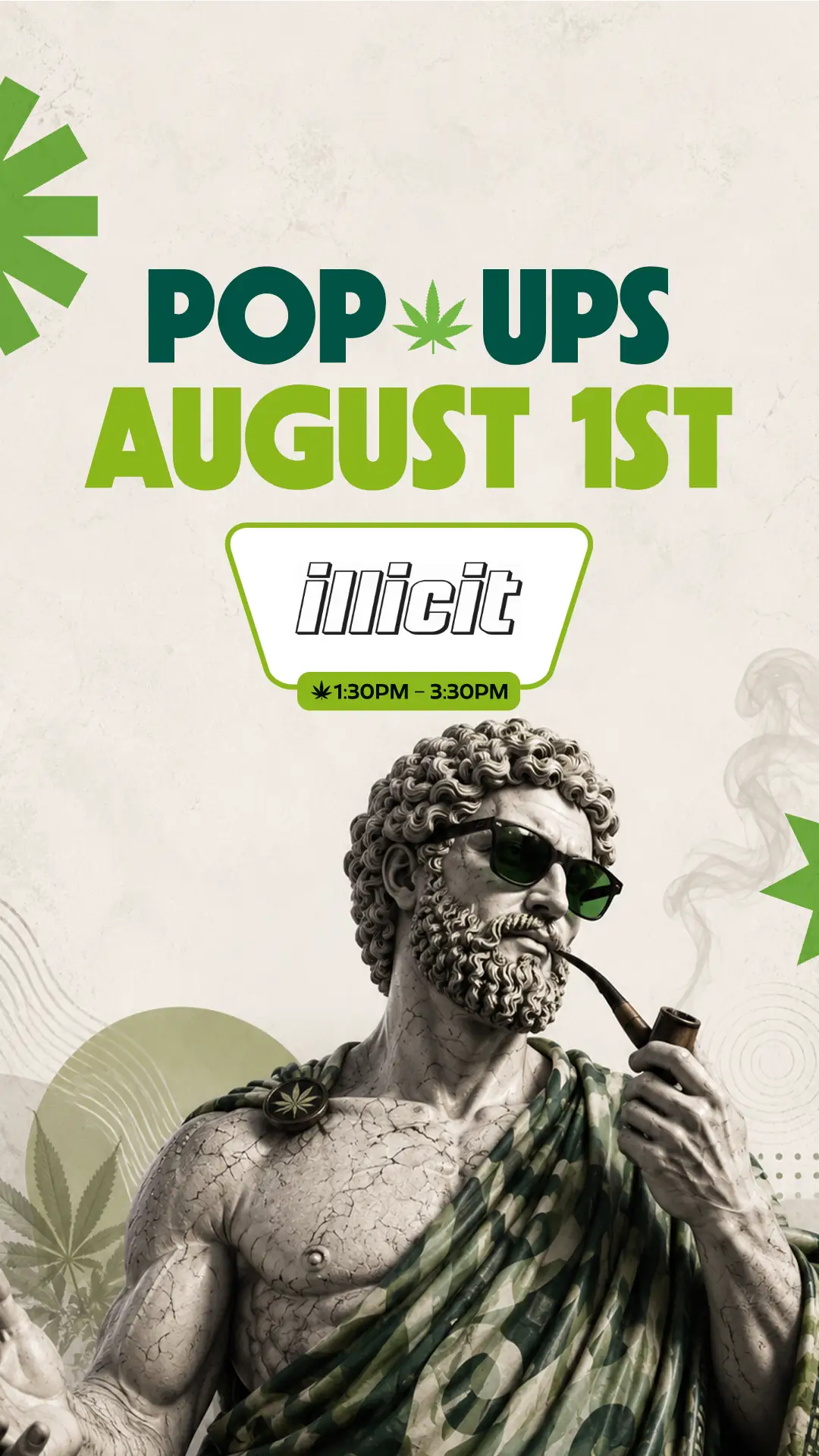 Illicit brand pop-up on August 1st, 1:30 to 3:30 PM, at Theo Cannabis dispensary in Franklin Park NJ