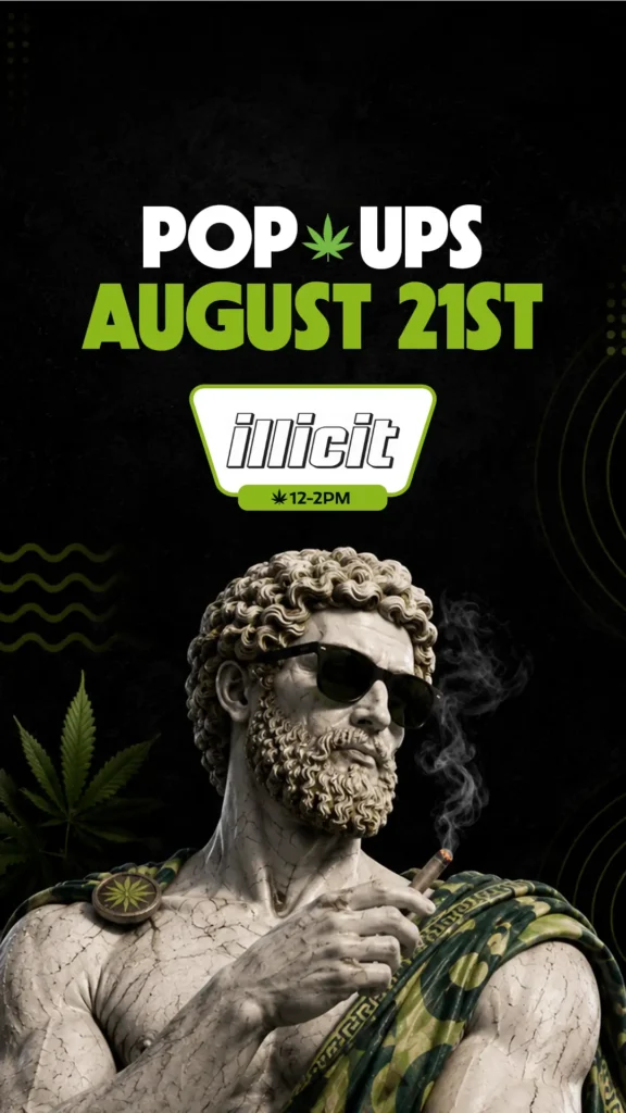 August 21st Illicit pop-up at Theo in Franklin Park NJ, running 12 to 2 PM
