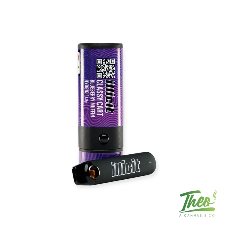 Illicit Blueberry Muffin 1g vape tube, available at Theo in Franklin Park NJ