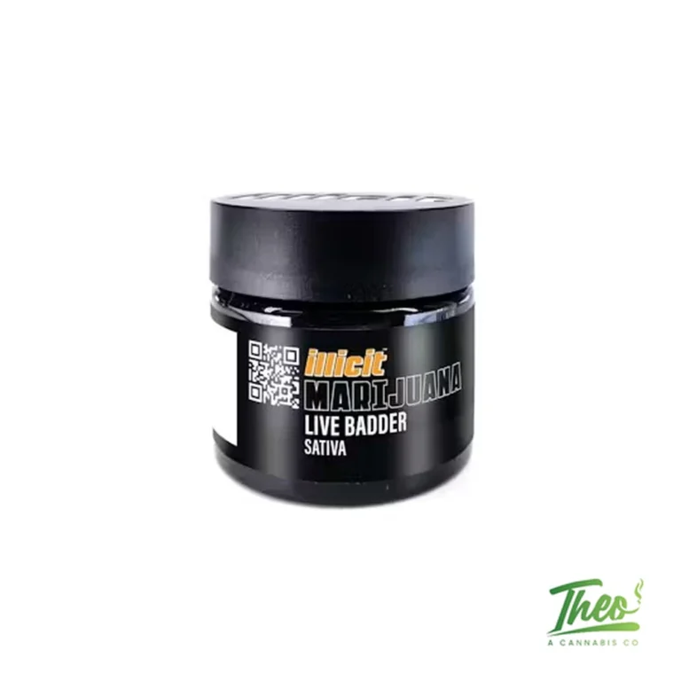 Illicit Clementine sativa live resin badder jar, Theo Cannabis NJ