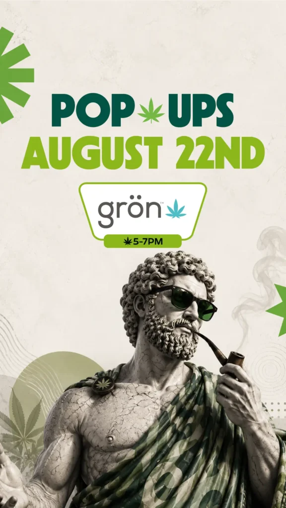 Meet Grön at Theo Cannabis on August 22nd from 5 to 7 PM at Franklin Park NJ