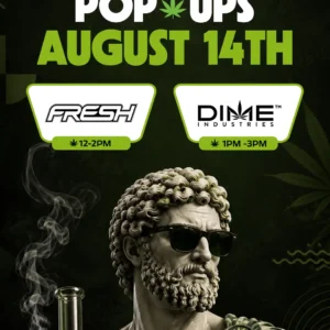 August 14th double pop-up at Theo: Fresh 12–2 PM and Dime Industries 1 to 3 PM, Franklin Park NJ