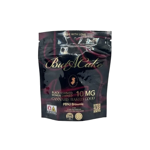ButACake PBNJ Brownie, cannabis baked good, 10mg THC per serving, Black-owned and women-owned brand