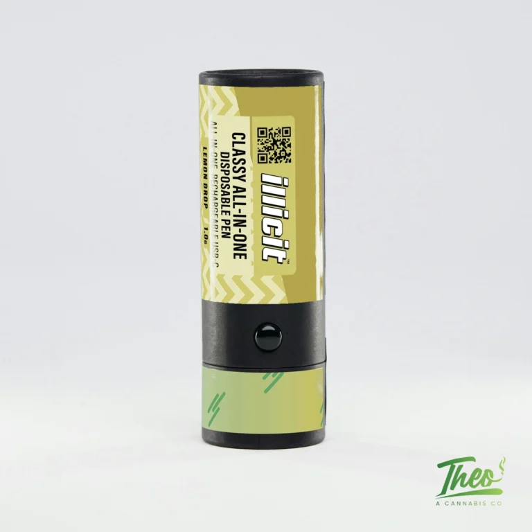 Illicit Classy All-In-One Lemon Drop pen, 1g rechargeable USB-C vape on Theo's menu