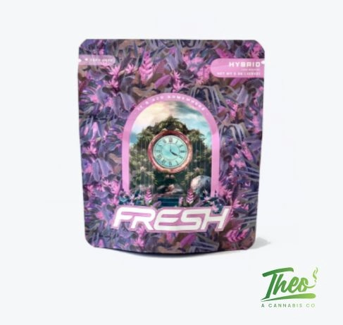 Fresh Stuffed French Toast 3.5g hybrid cannabis flower package, available at Theo
